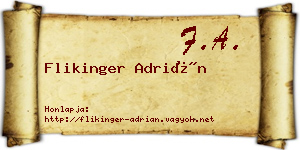 Flikinger Adrián névjegykártya
